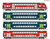 Roco 6210250 - H0 - 4-tlg. Set Doppelstockwagen, DB AG, Ep. VI - DC-Digital